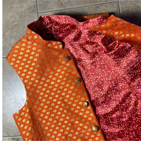 Wings BTI. India nehru waistcoat vest - Picture 5 of 10